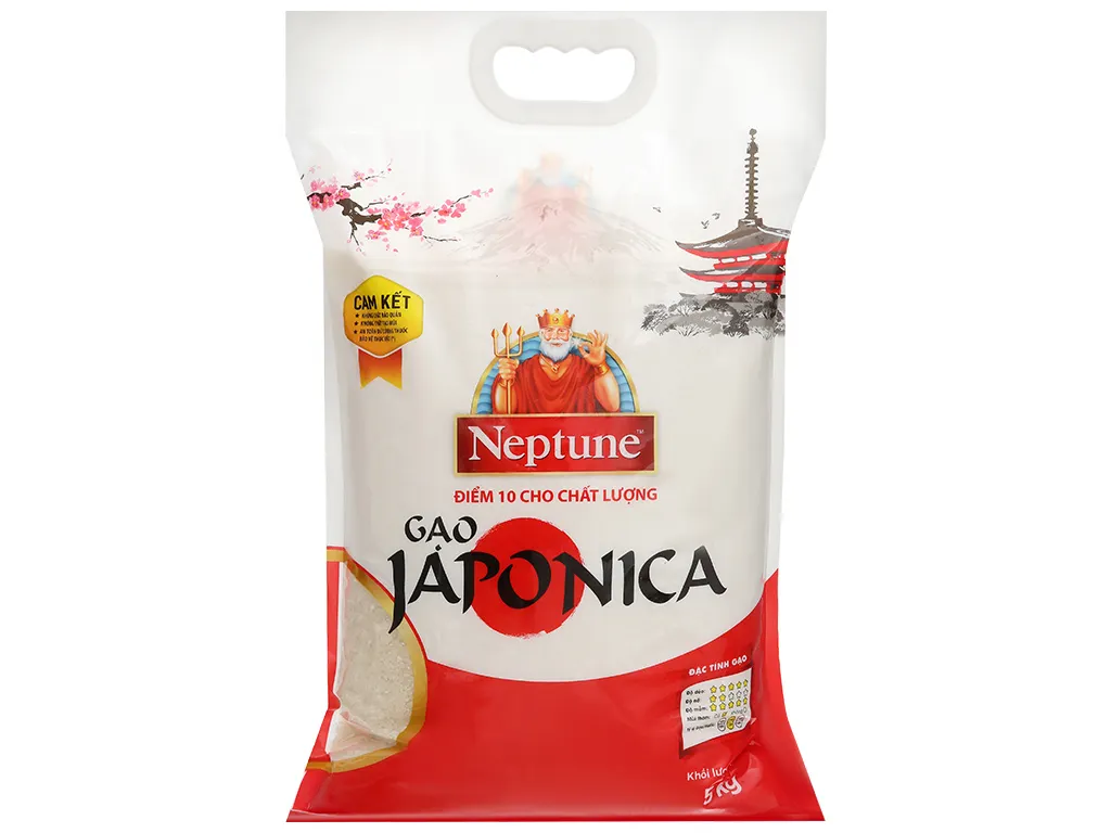 Gạo Japonica Neptune ( túi 5kg)