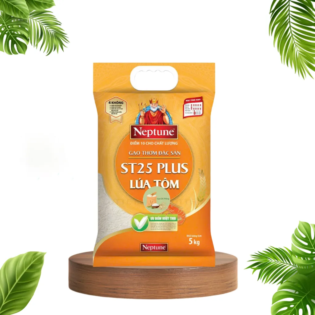 Gạo thơm đặc sản Neptune ST25 lúa tôm (Túi 5kg)