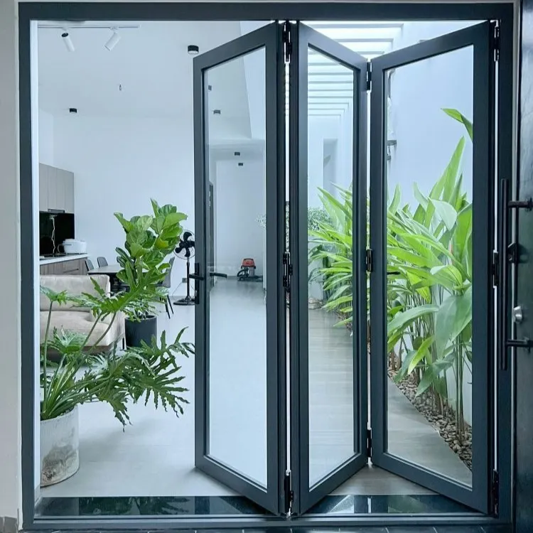 Hệ thống cửa nhựa uPVC hệ cửa đi mở gấp trượt
