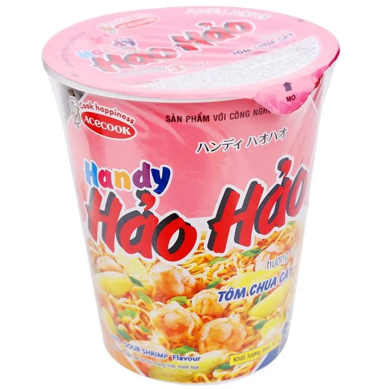 Handy Hao Hao Spicy Sour Shrimp Flavor Cup Noodles