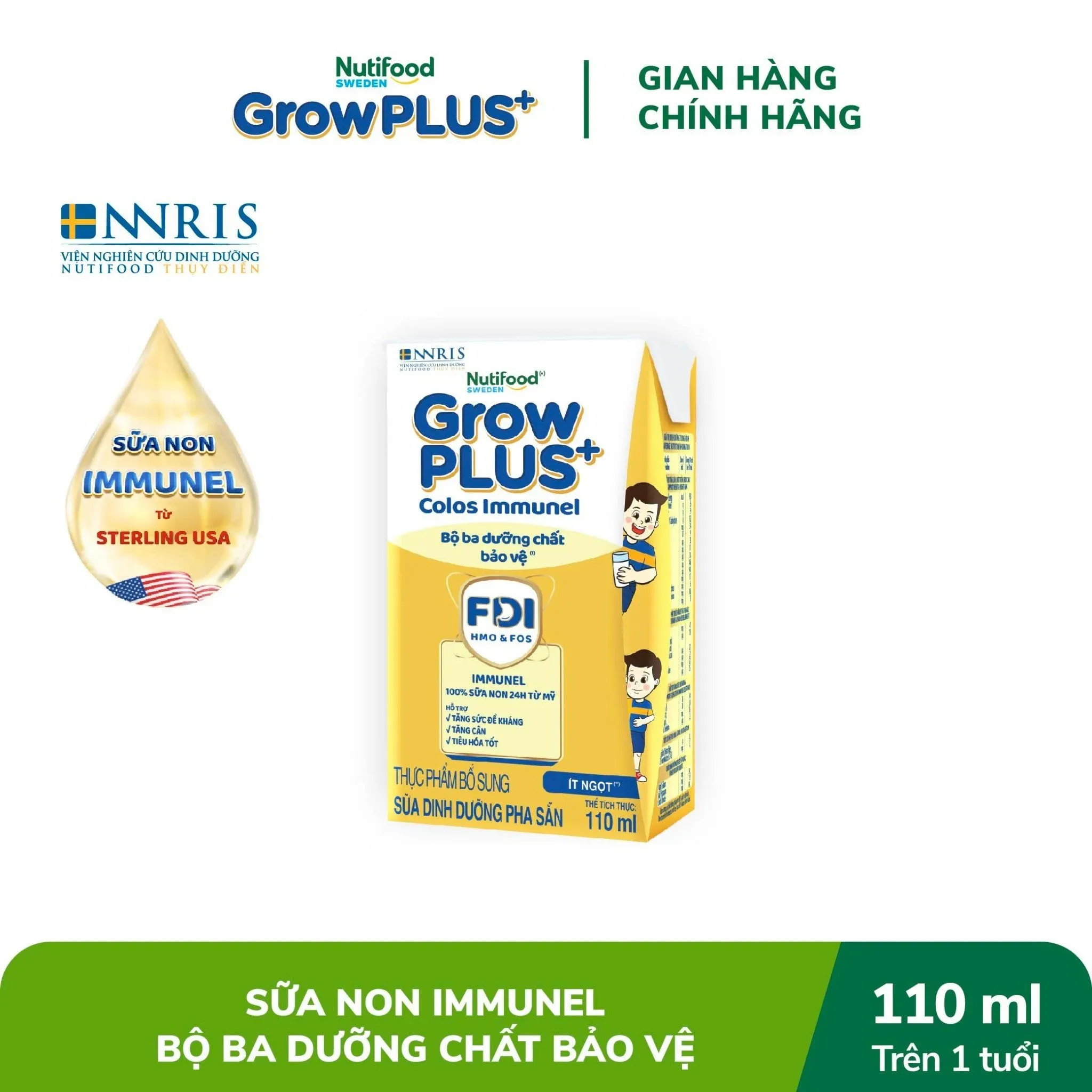 Sữa Bột Pha sẵn GrowPLUS+ Sữa Non Immunel trên 1t