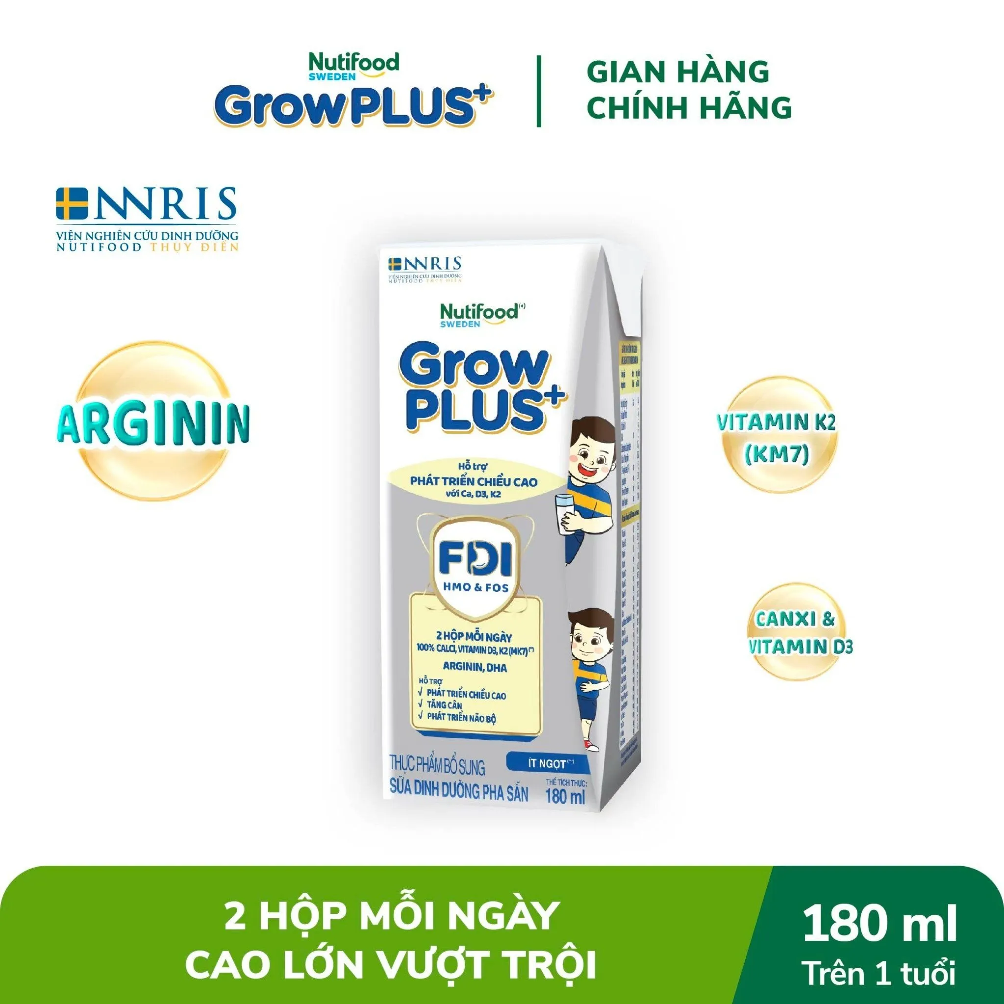 Sữa Bột Pha sẵn GrowPLUS+ Cao Lớn Vượt trội
