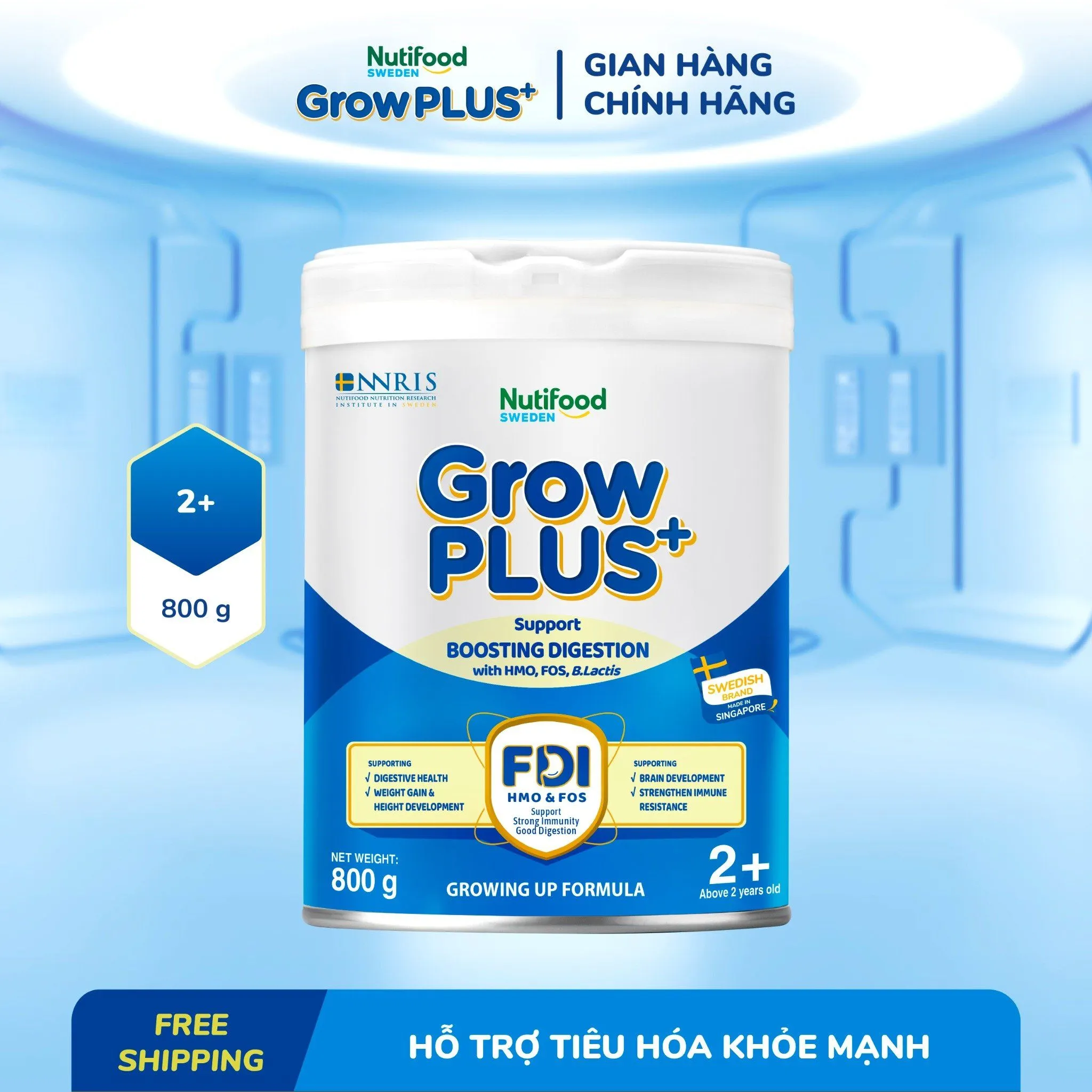 Sữa bột Nutifood GrowPLUS+ Tiêu Hóa (trên 2 tuổi)