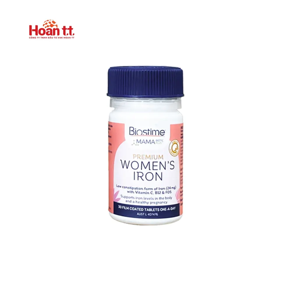 Viên Uống Bổ Sung Sắt Hữu Cơ Biostime Hộp 30 viên