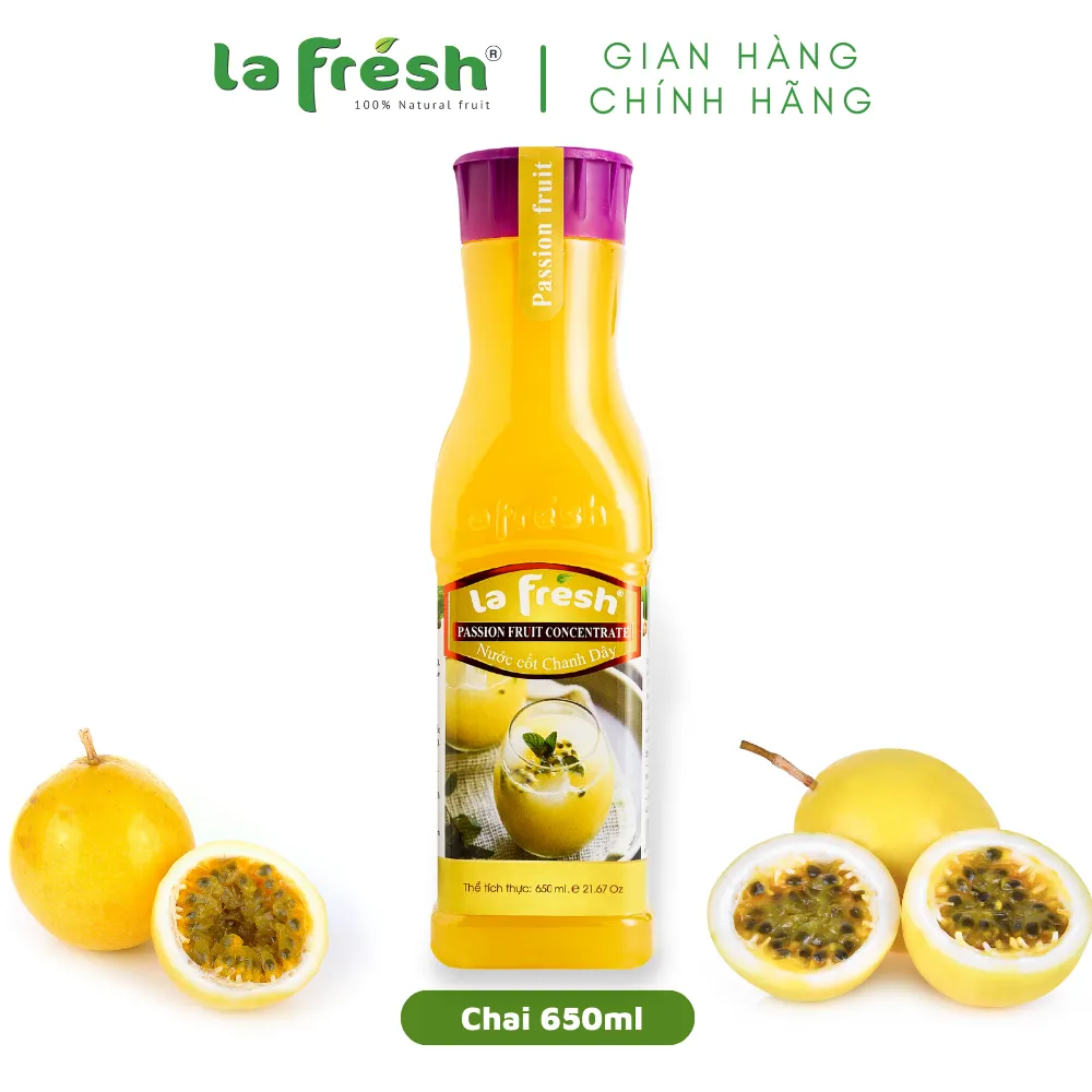Nước cốt chanh dây 650ml - Thùng 12 Chai