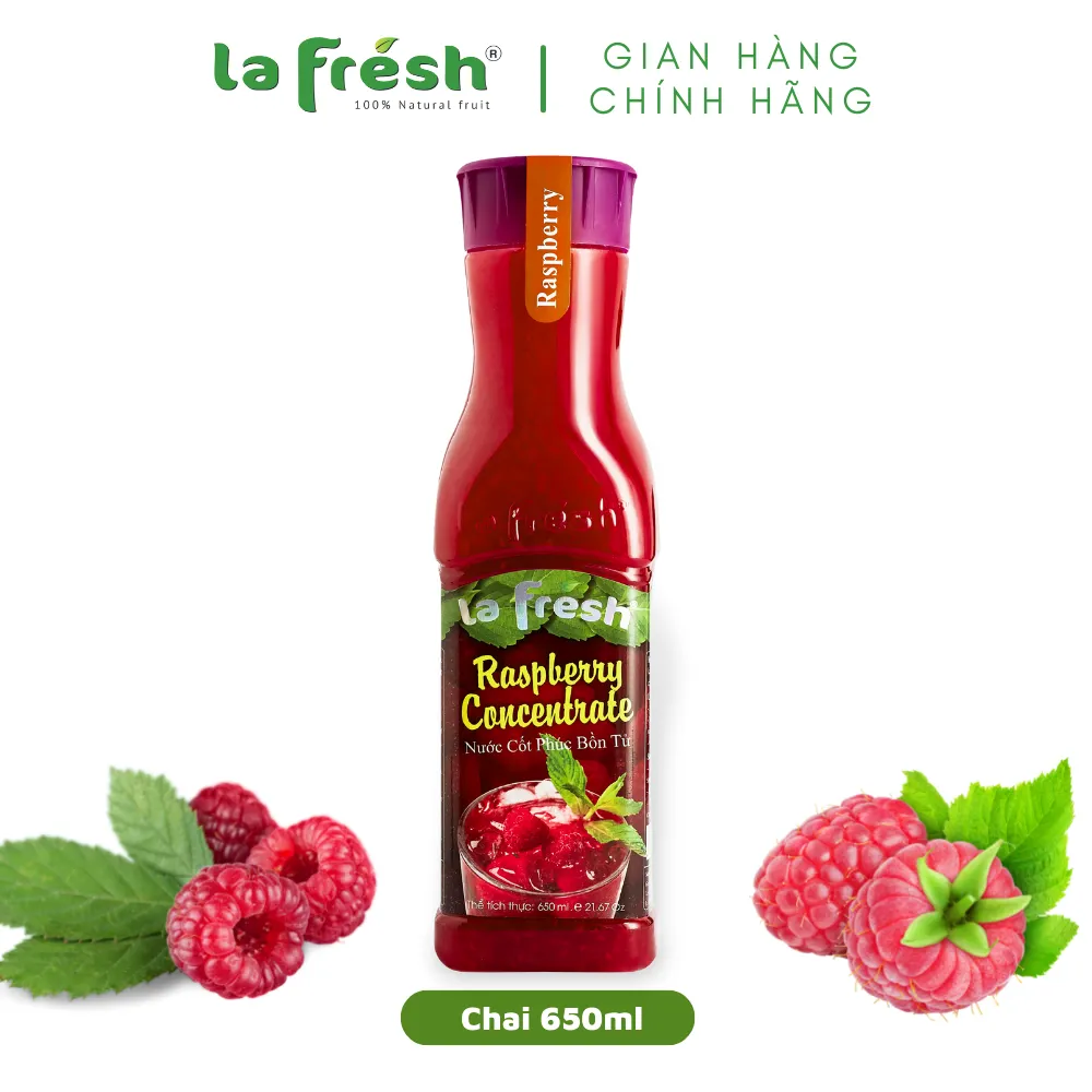 Nước cốt phúc bồn tử 650ml - Thùng 12 Chai