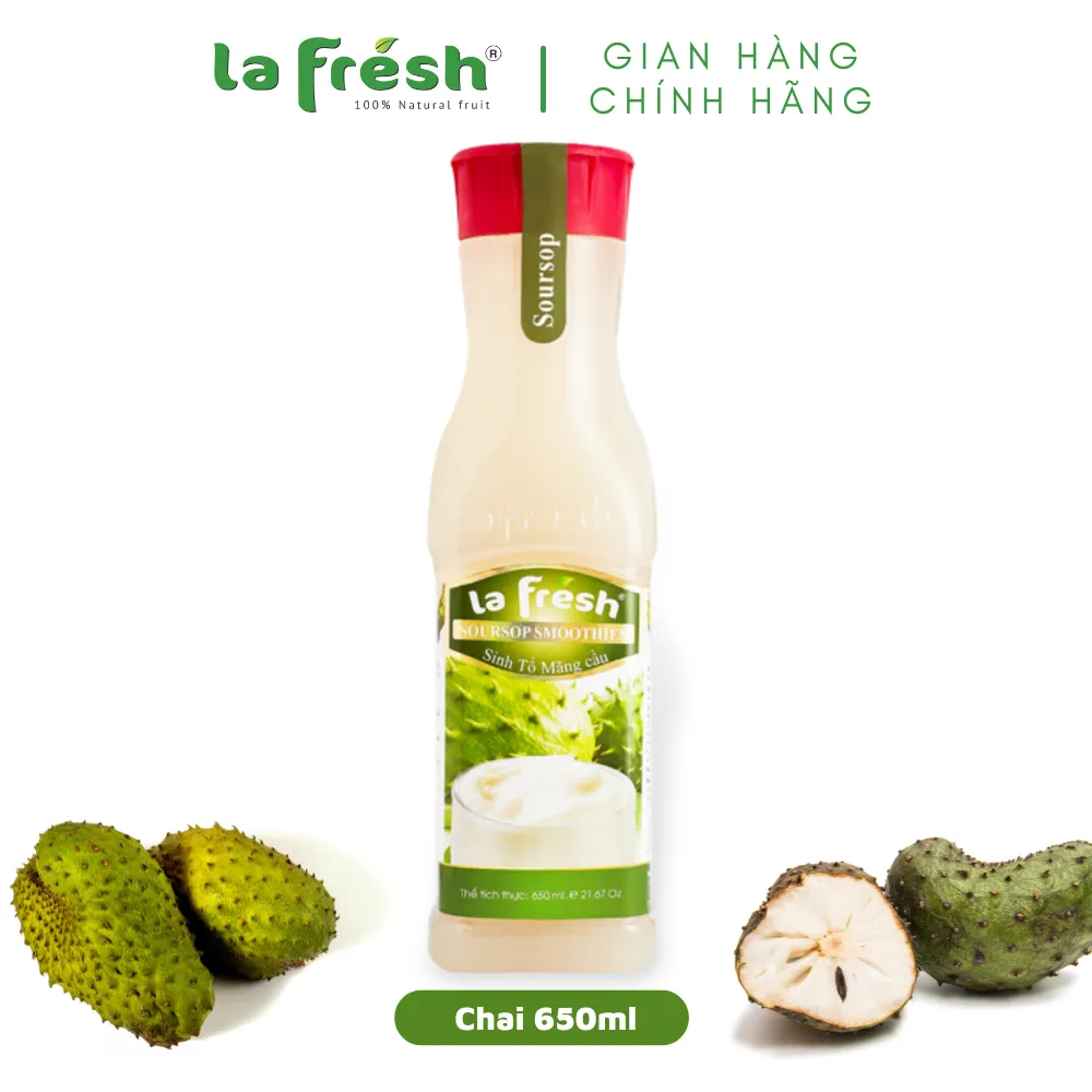 Sinh tố mãng cầu chai 650ml - Thùng 12 Chai