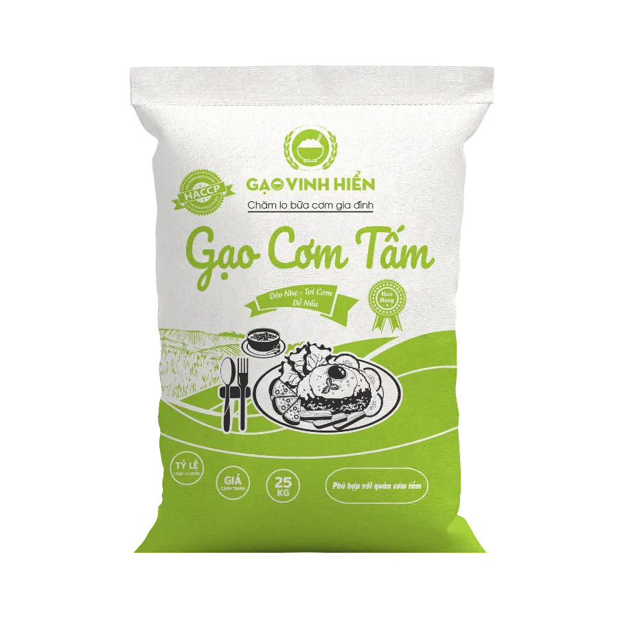 Gạo Cơm Tấm Vinh Hiển Túi 25KG