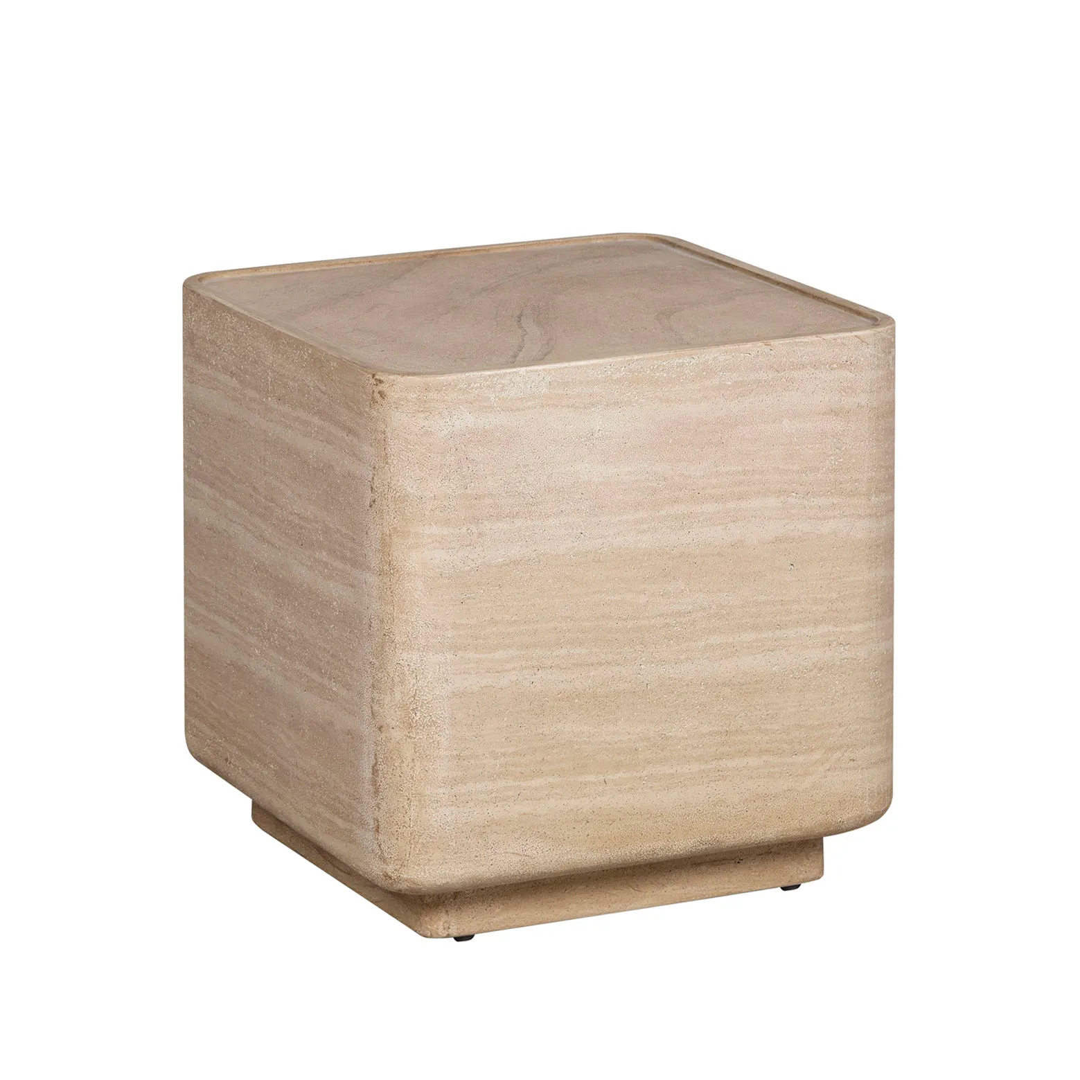 Bàn phụ GFRC vuông lấy cảm hứng từ đá travertine