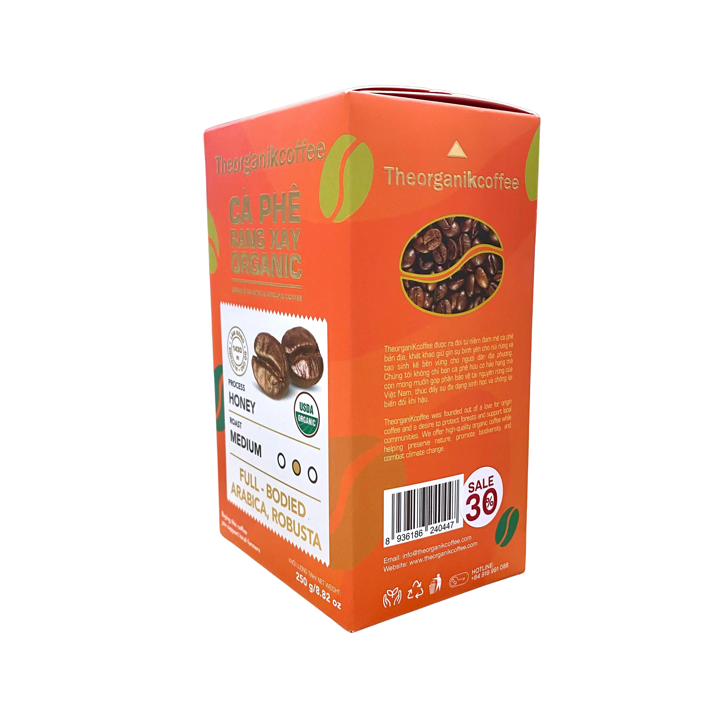 Cà phê Đậm Sâu "Full Bodied" rang xay 250gr