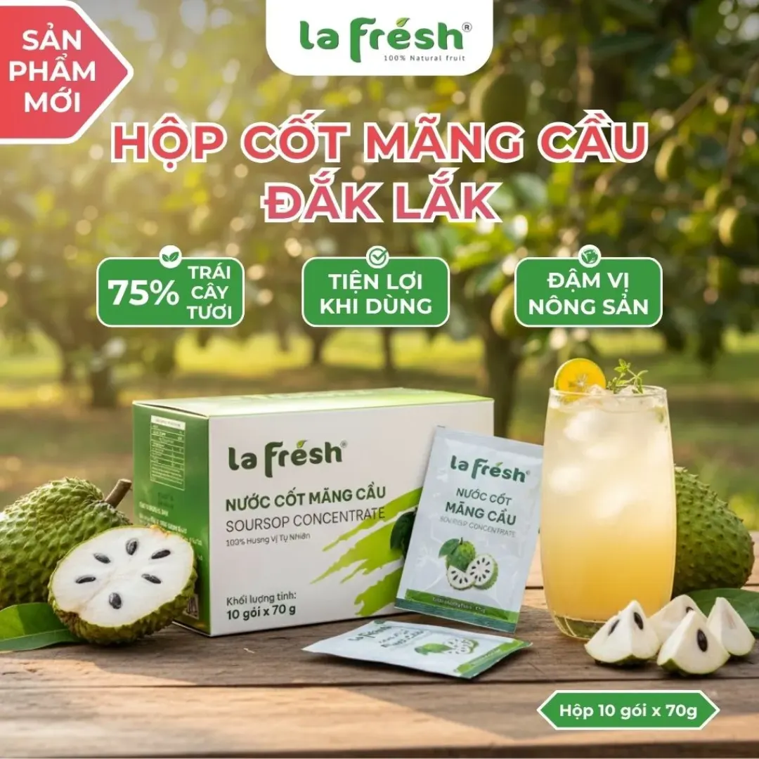 Nước cốt Mãng cầu - Hộp 10 gói x 70g