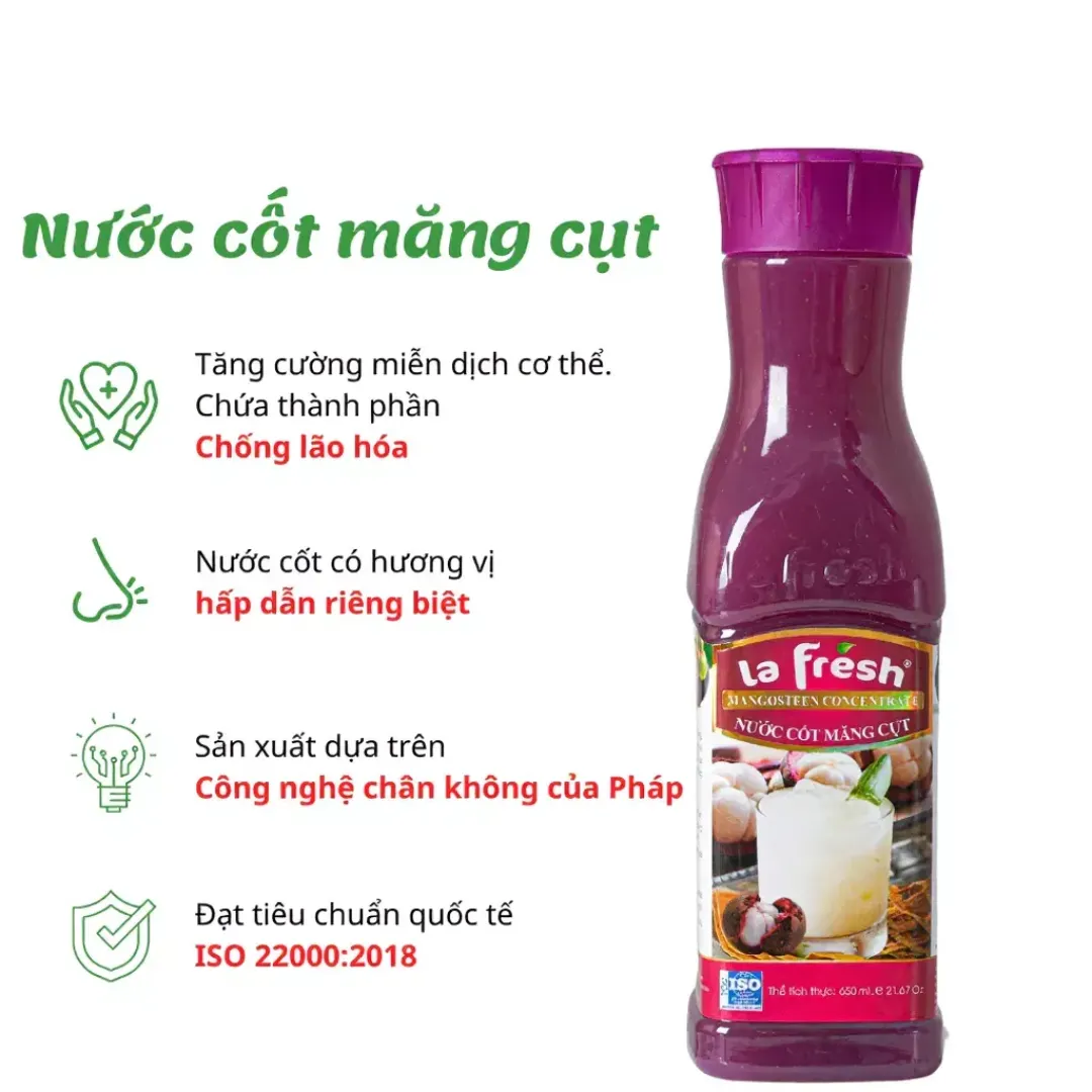 Nước cốt Măng cụt 650ml - Thùng 12 Chai