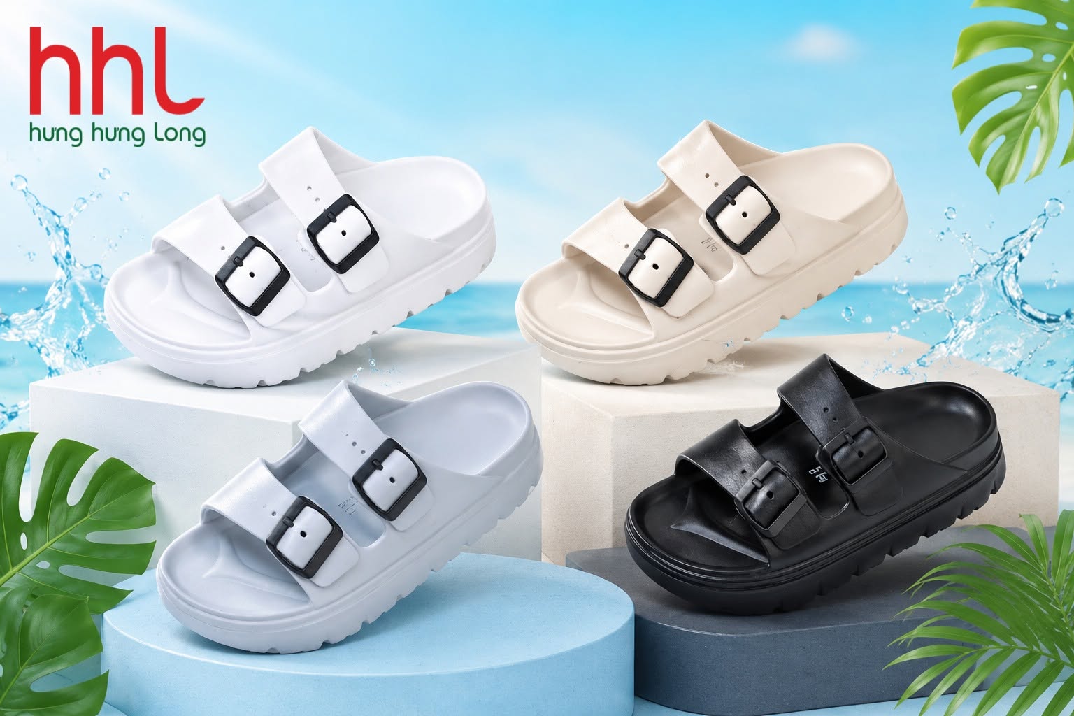 Dép Bánh Mì Hai Khóa Siêu Nhẹ Thời Trang
