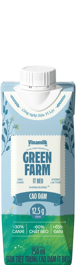 Sữa tươi tiệt trùng Green Farm•Cao đạm Ít béo